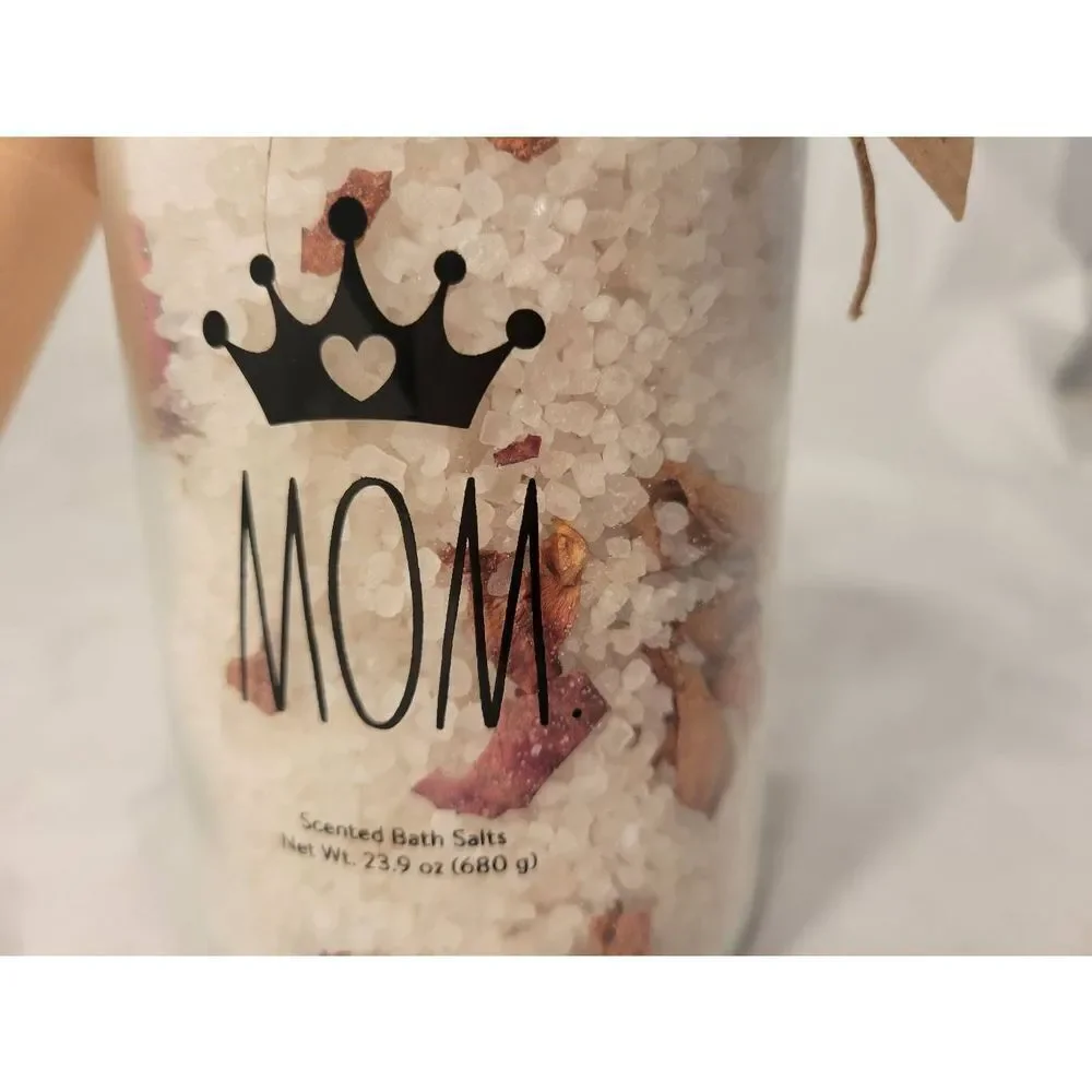 Rae Dunn Wild Rose Scented Bath Salts w Rose‎ Petals 